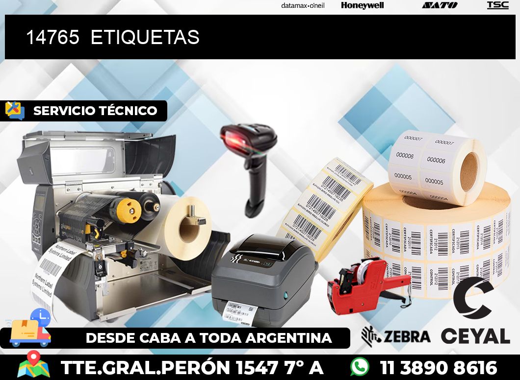 14765 ETIQUETAS