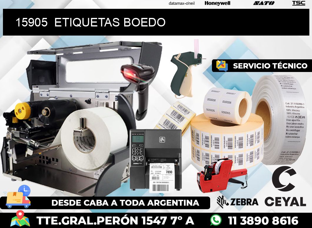 15905 ETIQUETAS BOEDO