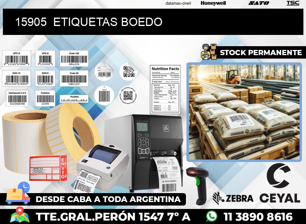 15905  ETIQUETAS BOEDO