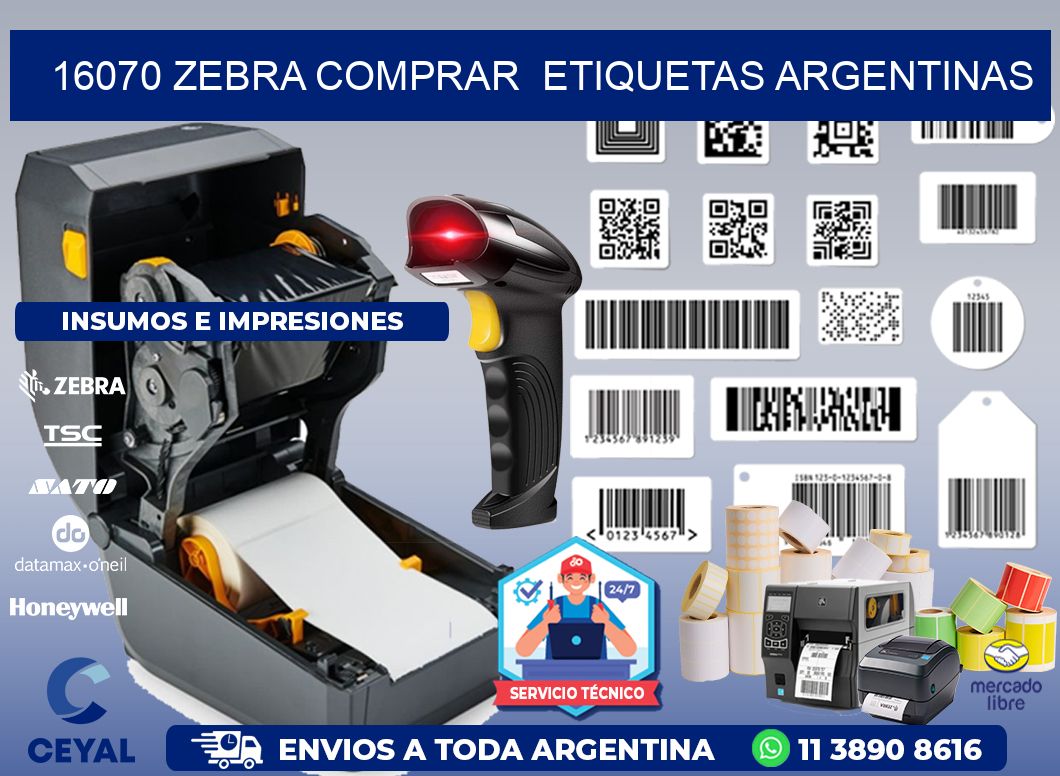 16070 ZEBRA COMPRAR ETIQUETAS ARGENTINAS