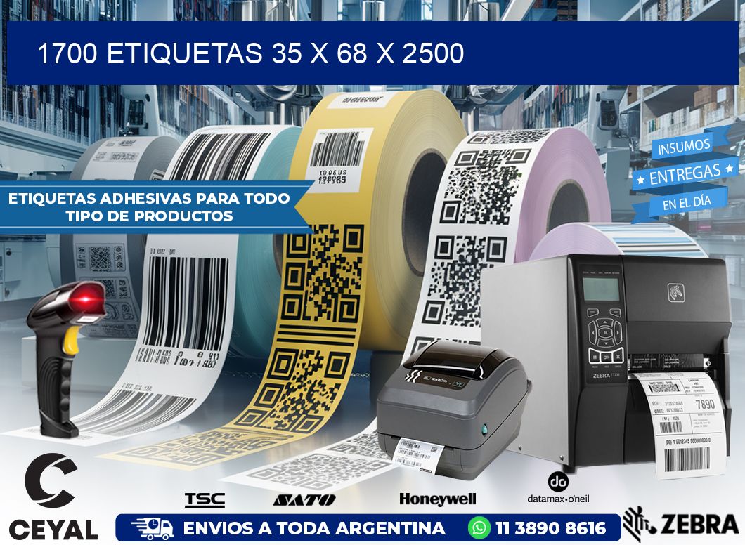 1700 ETIQUETAS 35 x 68 x 2500