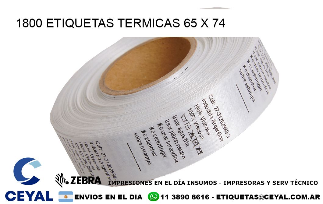 1800 ETIQUETAS TERMICAS 65 x 74