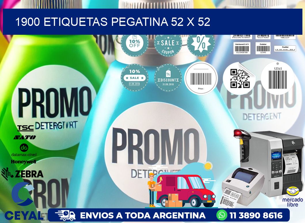 1900 ETIQUETAS PEGATINA 52 x 52