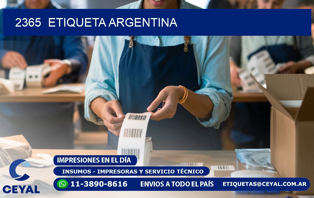 2365 ETIQUETA ARGENTINA