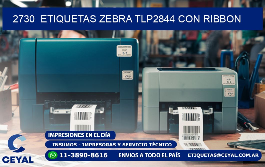 2730 ETIQUETAS ZEBRA TLP2844 CON RIBBON