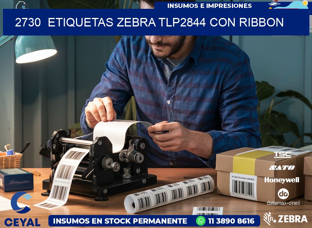 2730  ETIQUETAS ZEBRA TLP2844 CON RIBBON