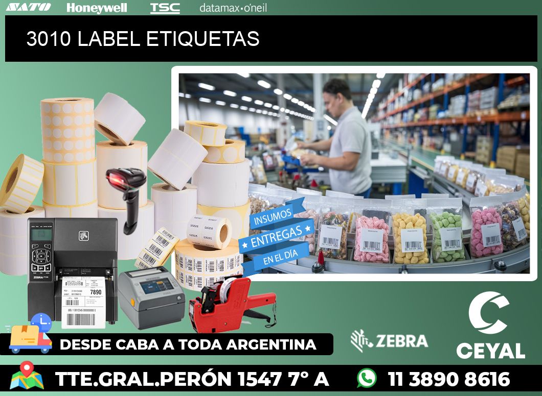 3010 LABEL ETIQUETAS