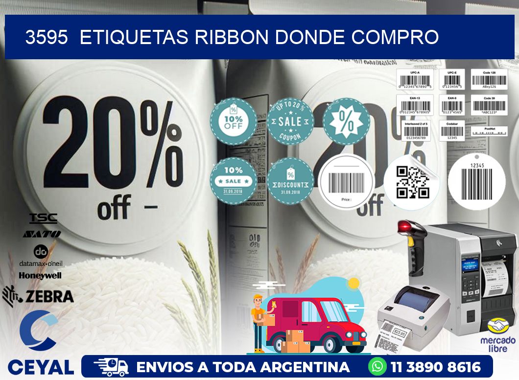 3595 ETIQUETAS RIBBON DONDE COMPRO