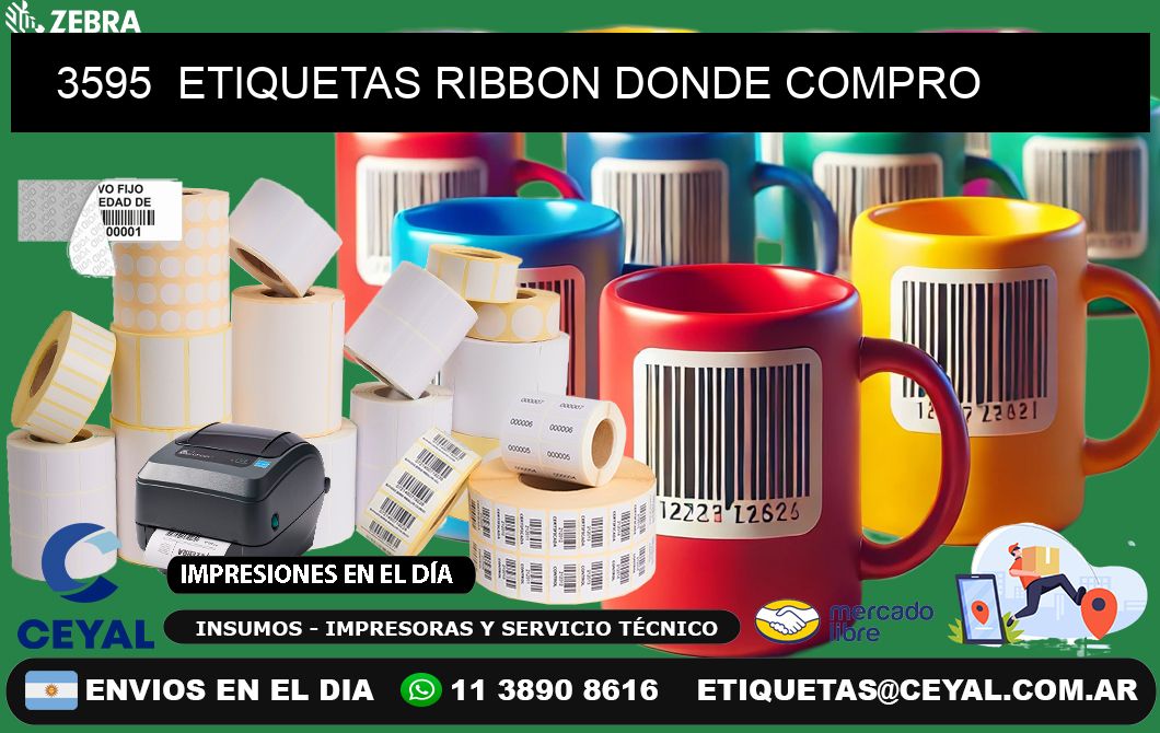 3595 ETIQUETAS RIBBON DONDE COMPRO