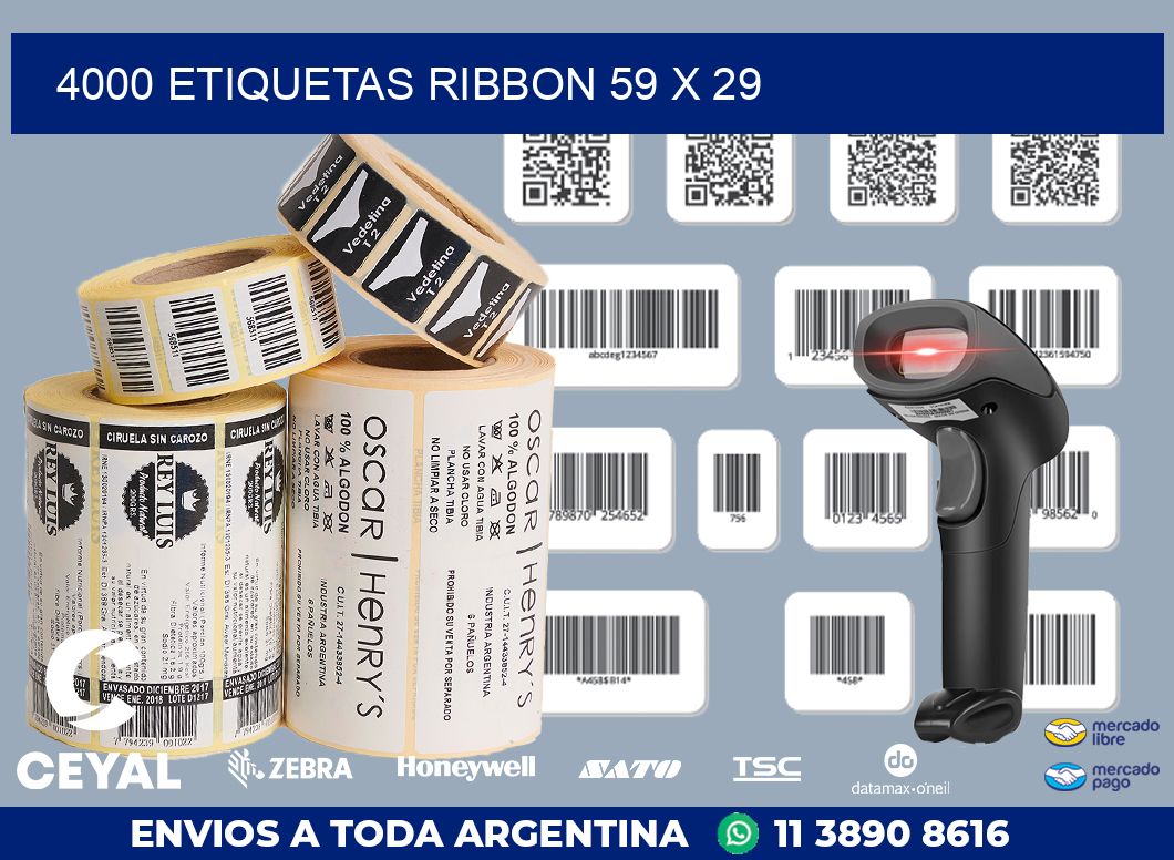 4000 ETIQUETAS RIBBON 59 x 29