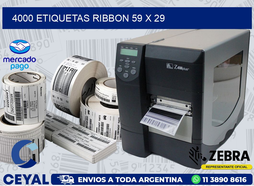 4000 ETIQUETAS RIBBON 59 x 29