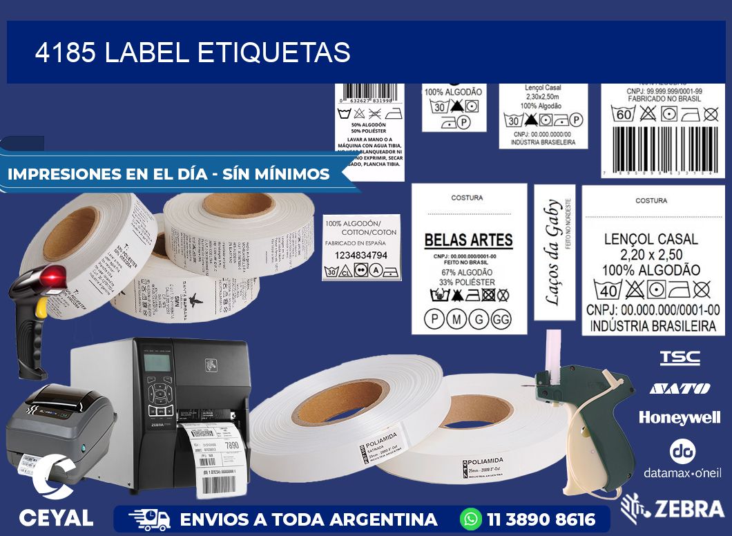 4185 LABEL ETIQUETAS