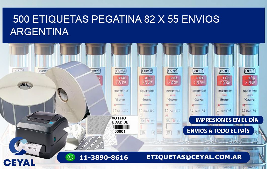 500 ETIQUETAS PEGATINA 82 x 55 ENVIOS ARGENTINA