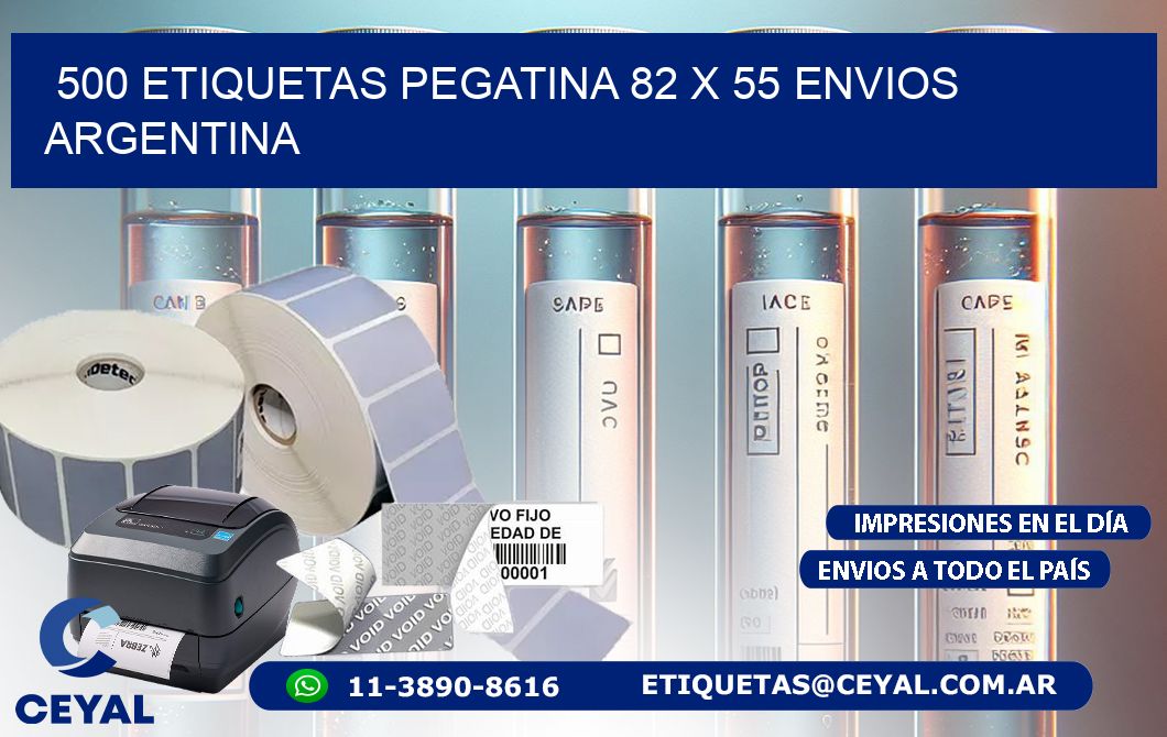 500 ETIQUETAS PEGATINA 82 x 55 ENVIOS ARGENTINA