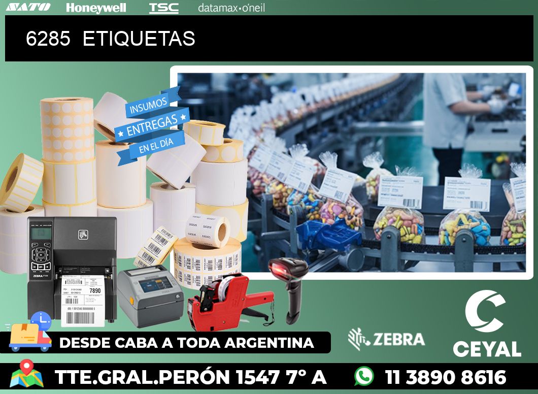 6285 ETIQUETAS