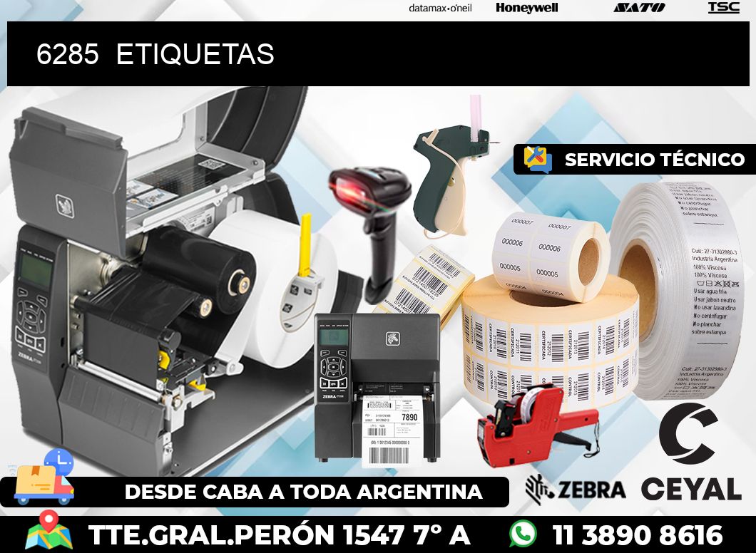 6285 ETIQUETAS