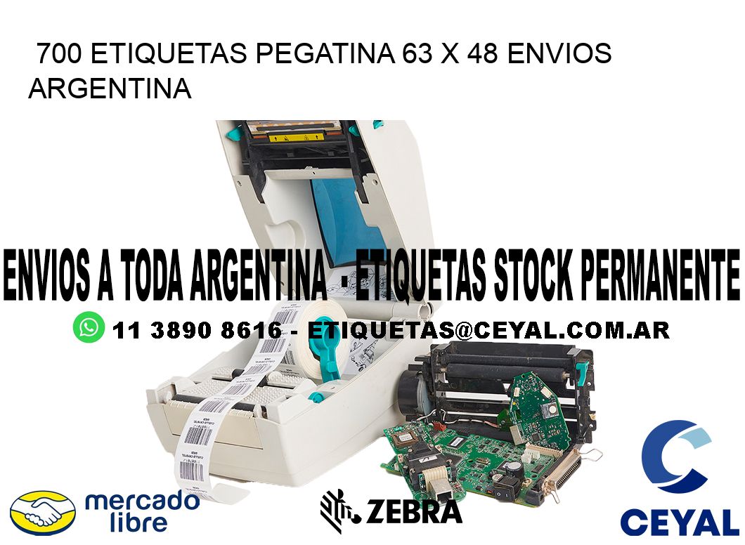 700 ETIQUETAS PEGATINA 63 x 48 ENVIOS ARGENTINA