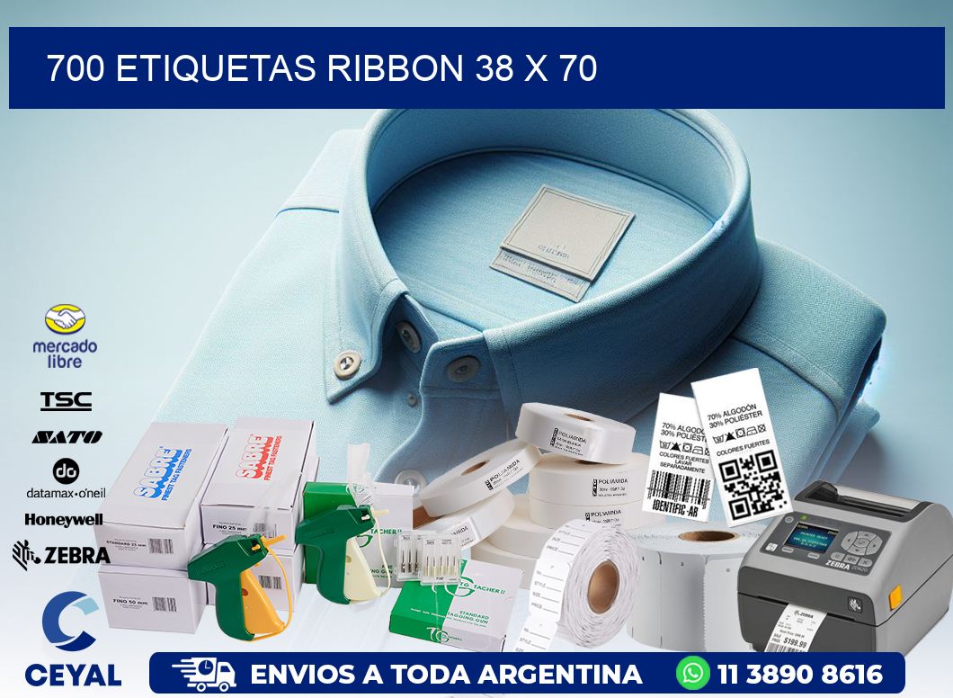 700 ETIQUETAS RIBBON 38 x 70