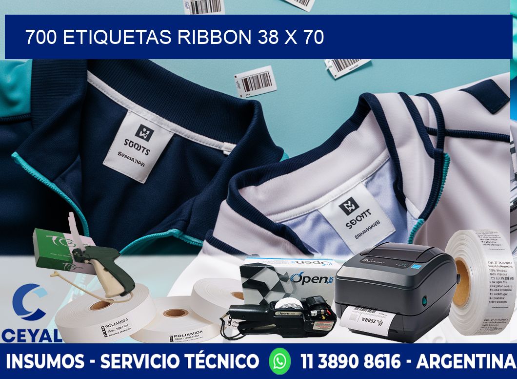 700 ETIQUETAS RIBBON 38 x 70