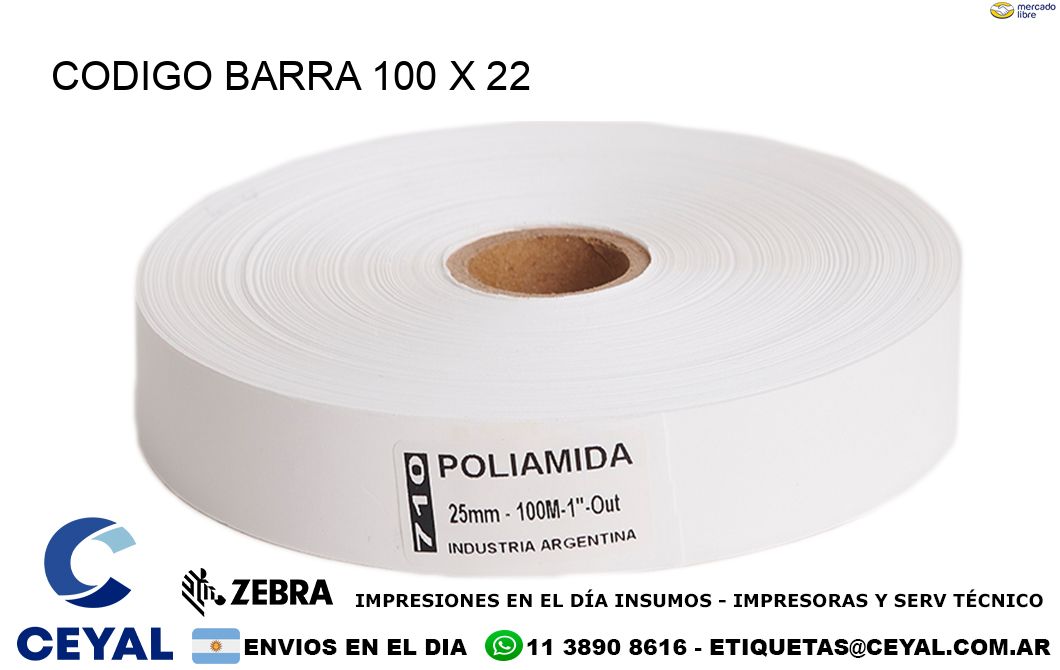 CODIGO BARRA 100 x 22