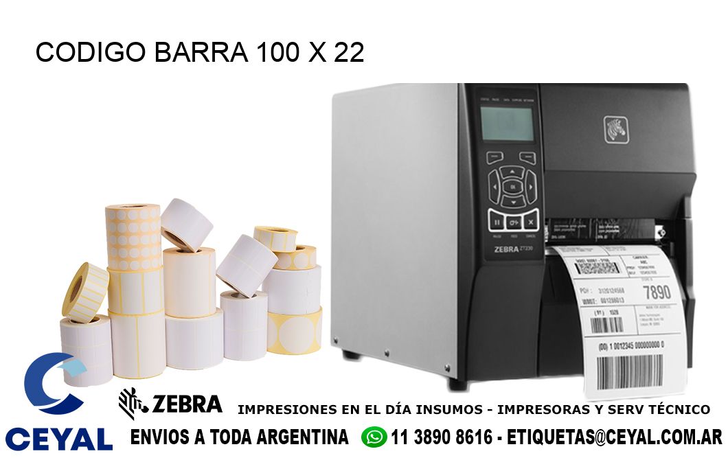 CODIGO BARRA 100 x 22