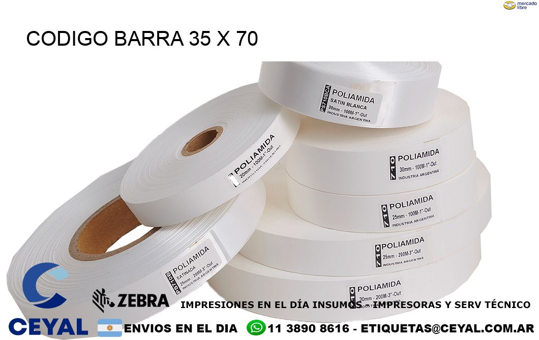 CODIGO BARRA 35 x 70