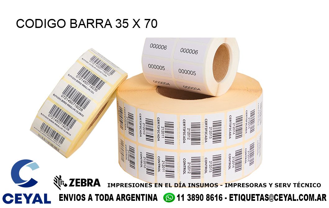 CODIGO BARRA 35 x 70