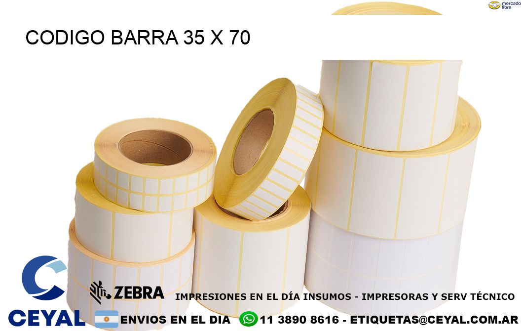 CODIGO BARRA 35 x 70