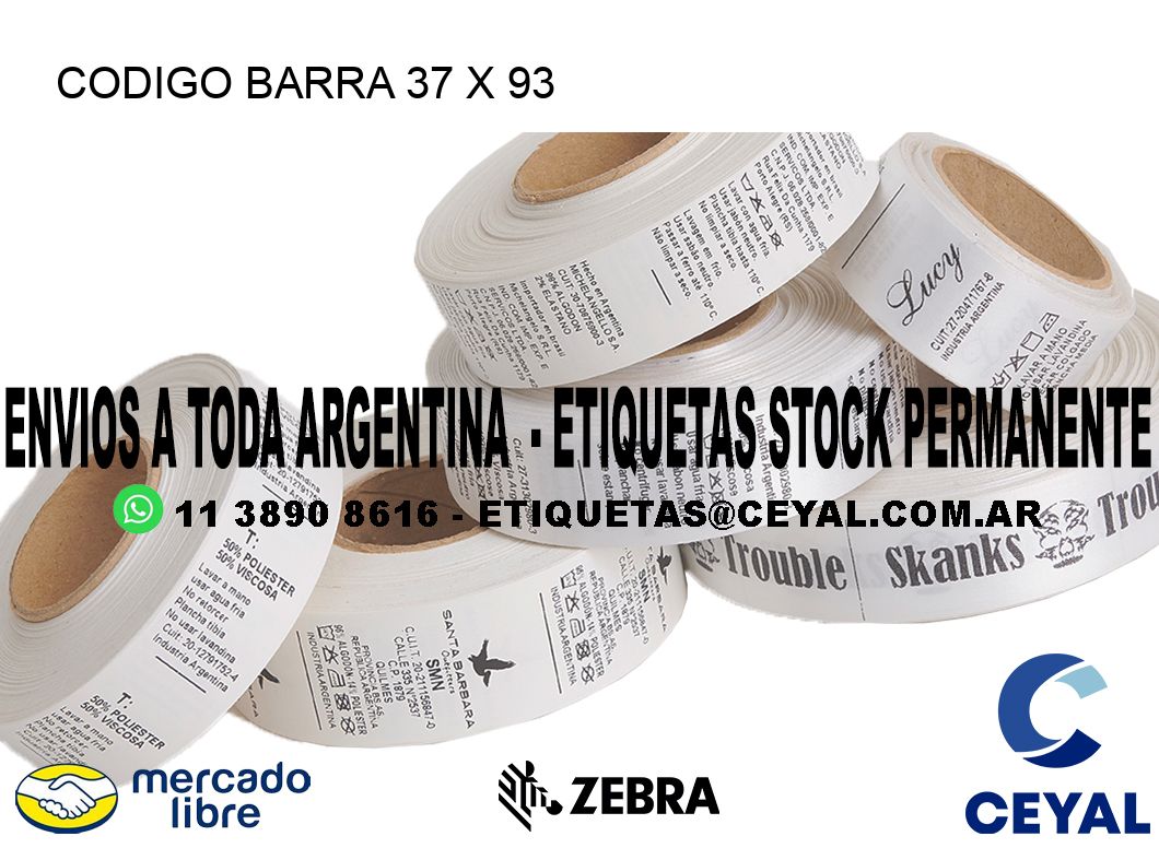 CODIGO BARRA 37 x 93