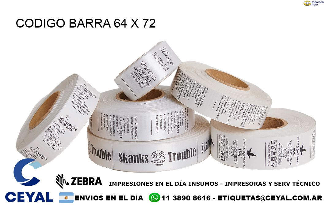 CODIGO BARRA 64 x 72