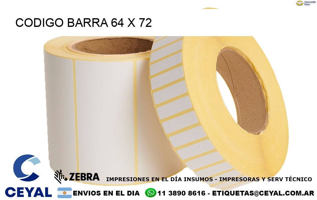 CODIGO BARRA 64 x 72