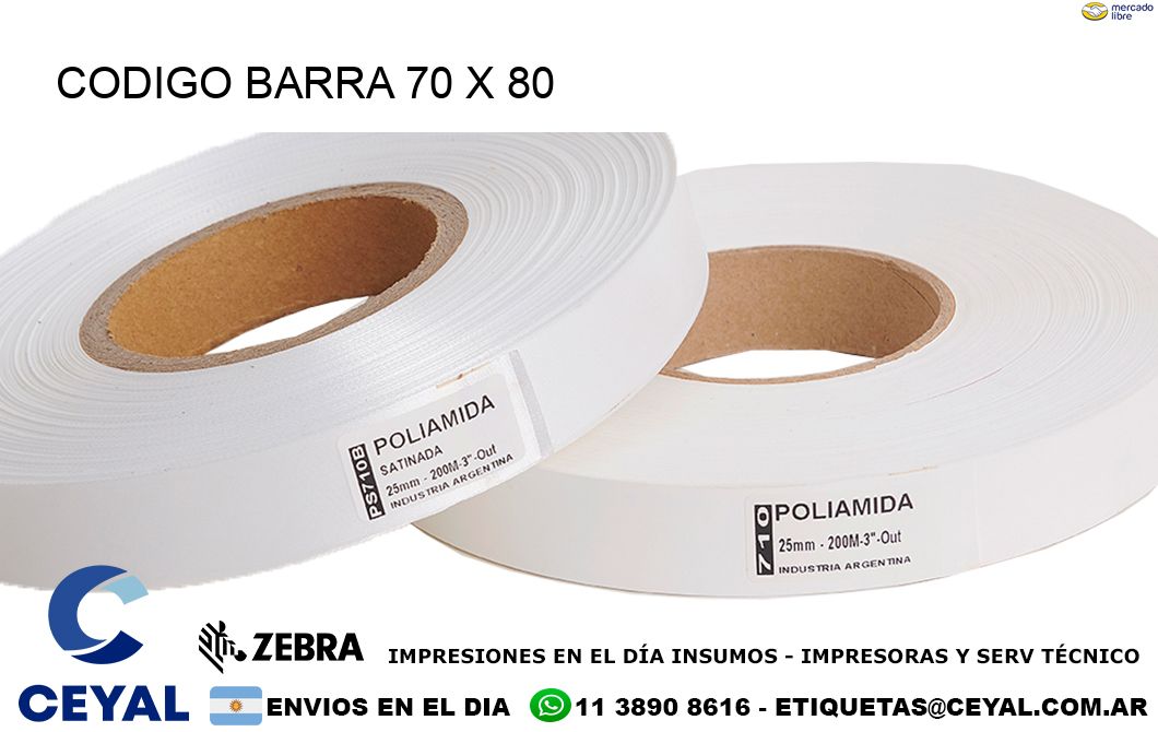 CODIGO BARRA 70 x 80