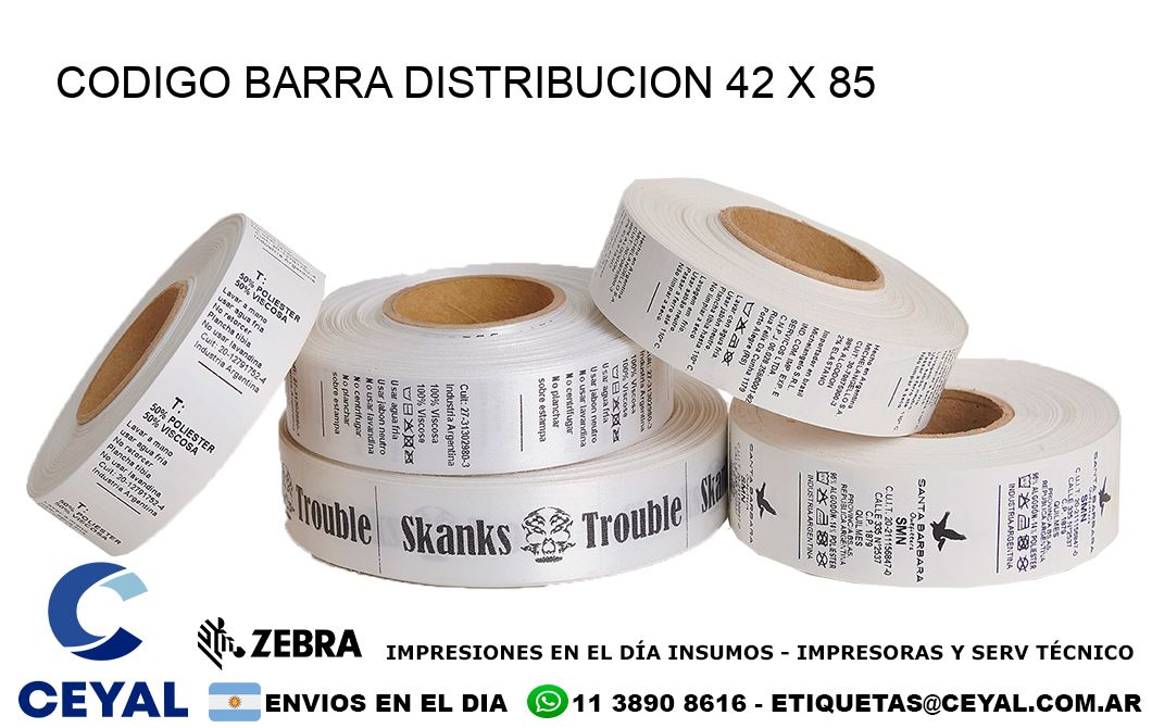 CODIGO BARRA DISTRIBUCION 42 x 85