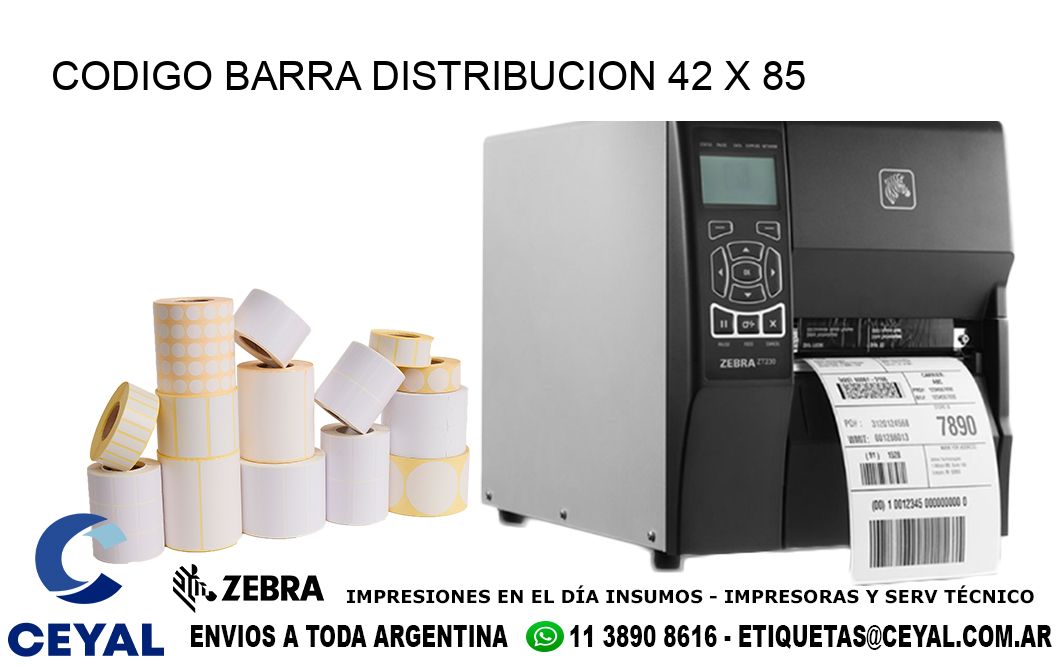 CODIGO BARRA DISTRIBUCION 42 x 85