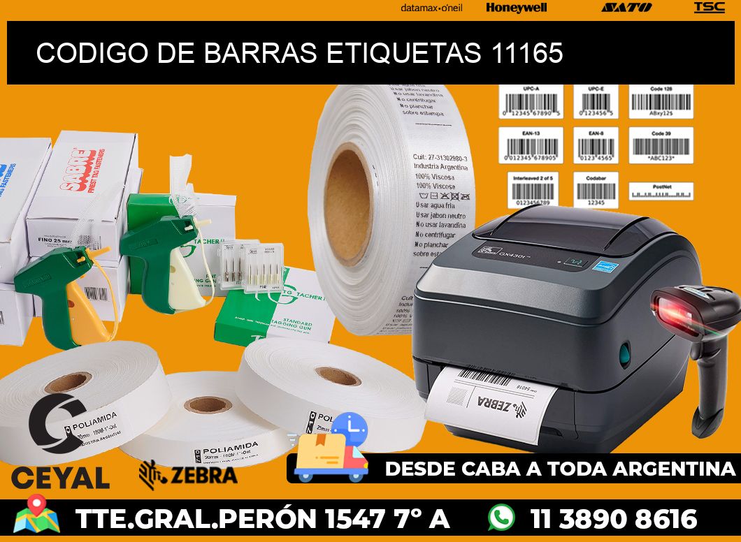 CODIGO DE BARRAS ETIQUETAS 11165