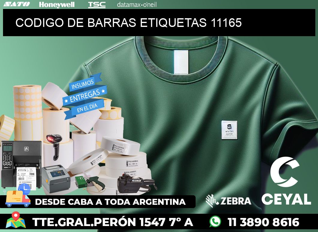 CODIGO DE BARRAS ETIQUETAS 11165