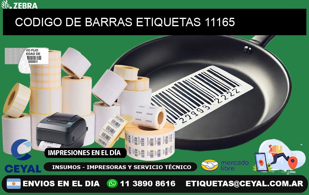 CODIGO DE BARRAS ETIQUETAS 11165