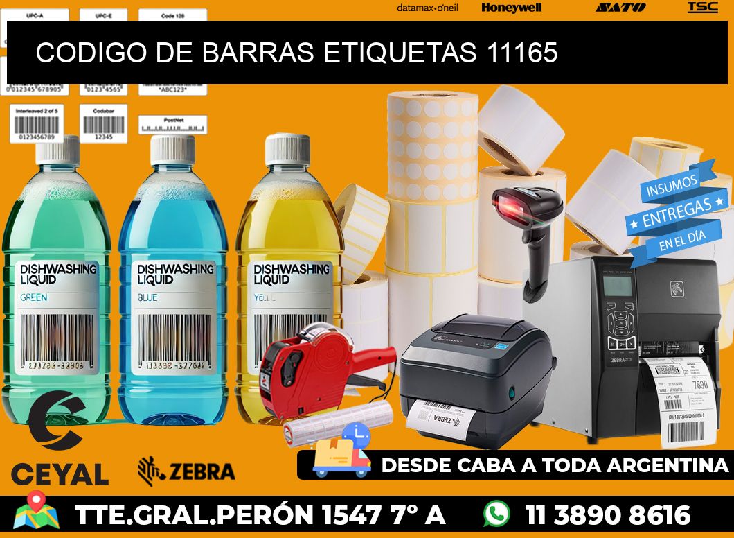 CODIGO DE BARRAS ETIQUETAS 11165