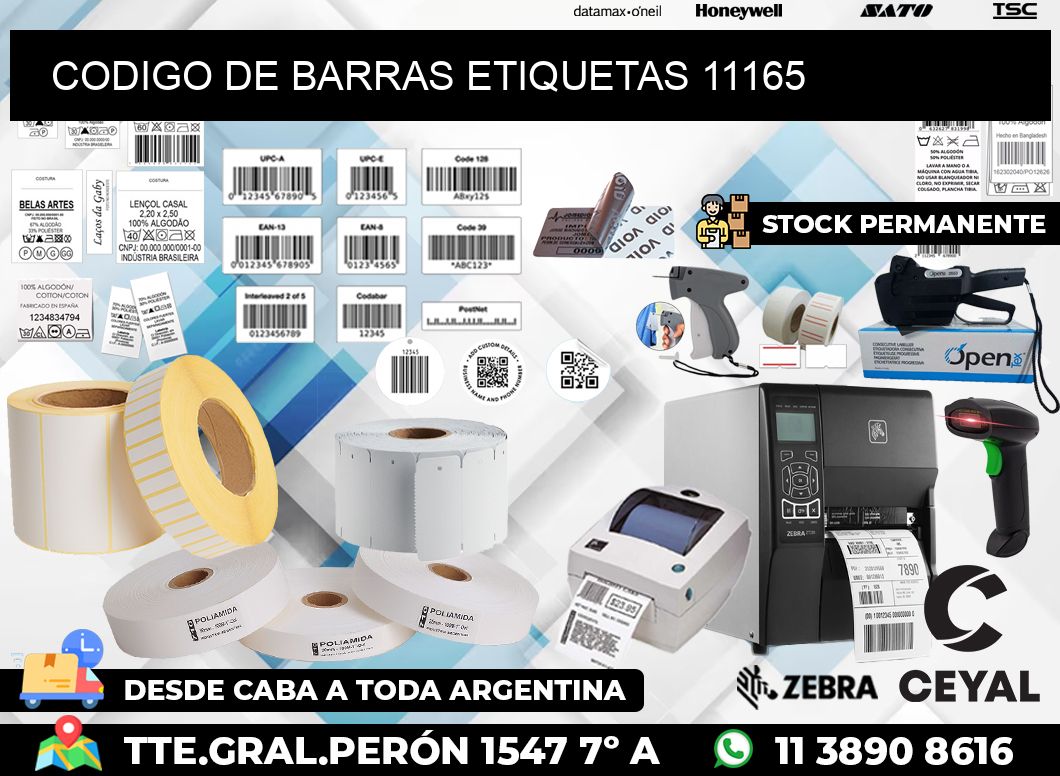 CODIGO DE BARRAS ETIQUETAS 11165