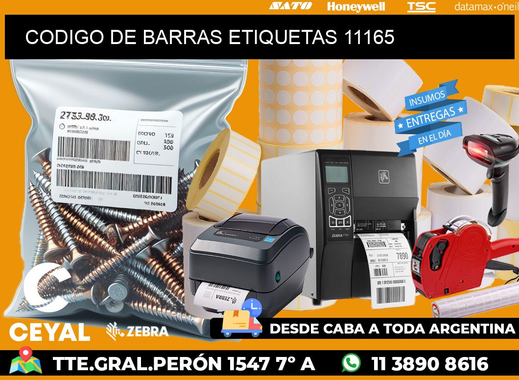 CODIGO DE BARRAS ETIQUETAS 11165