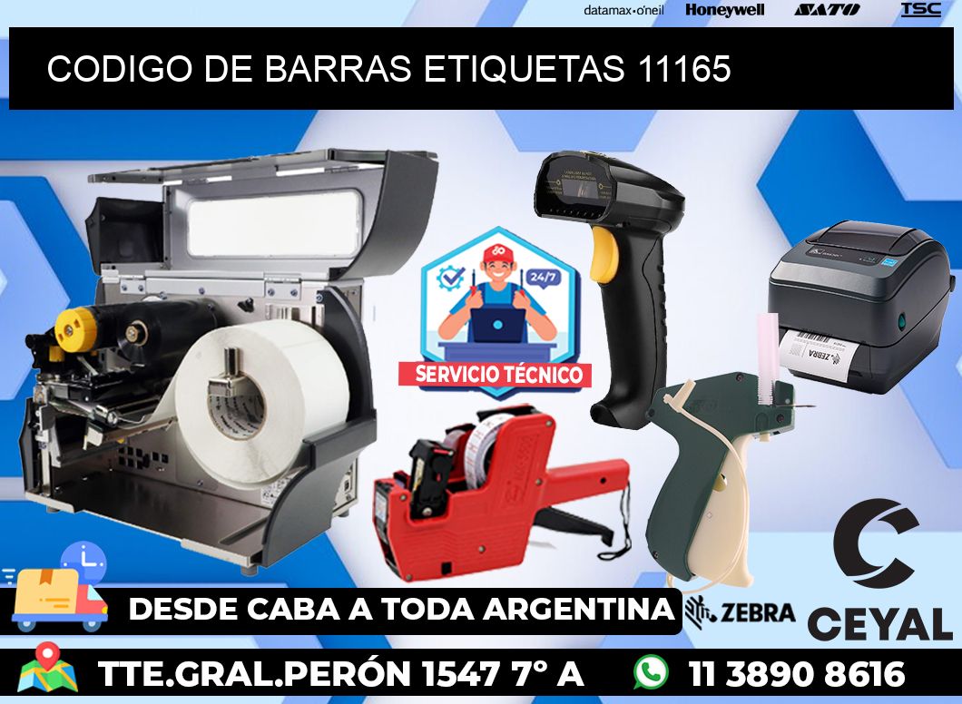 CODIGO DE BARRAS ETIQUETAS 11165