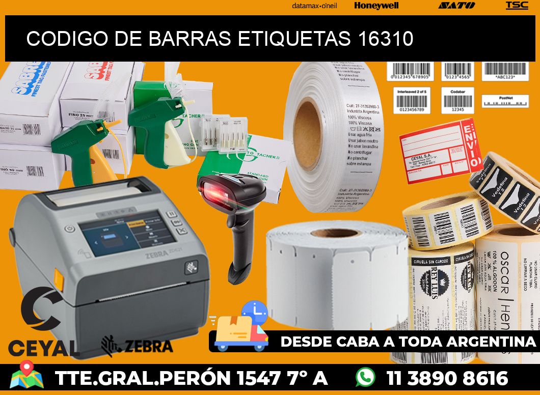 CODIGO DE BARRAS ETIQUETAS 16310