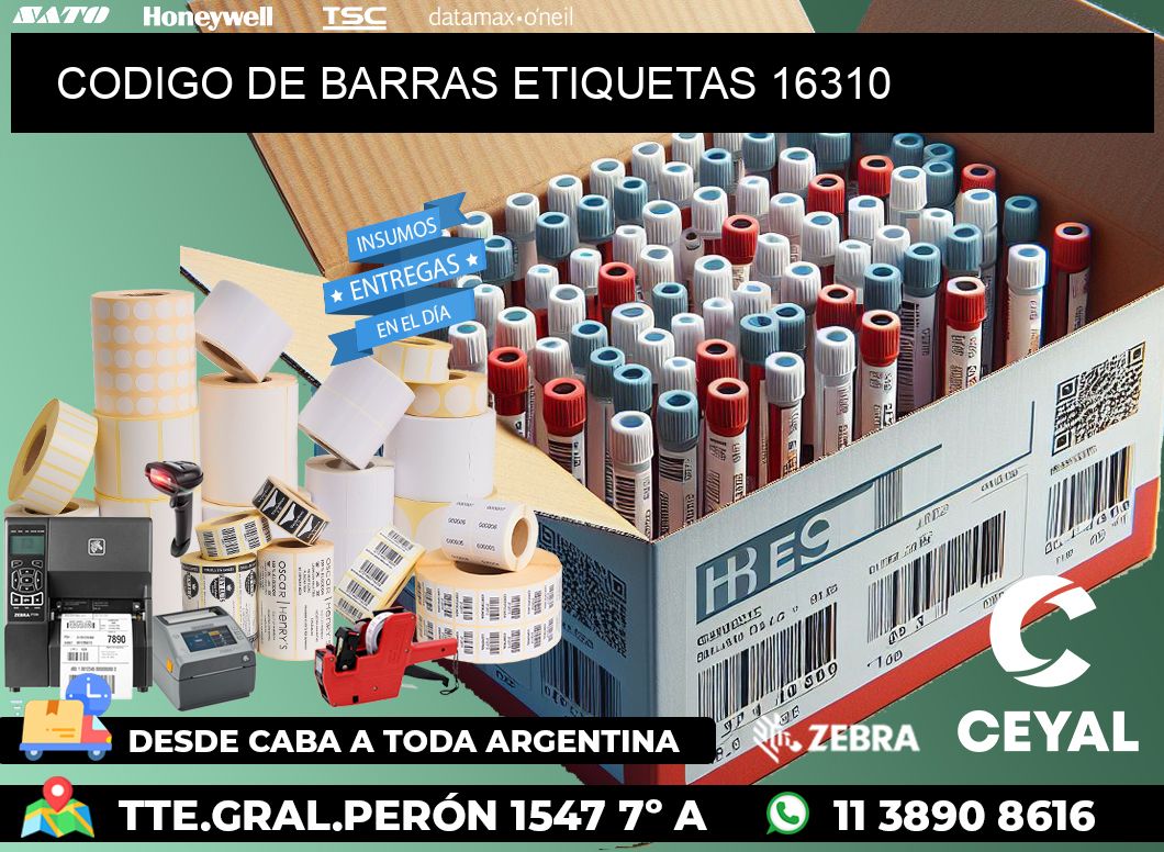 CODIGO DE BARRAS ETIQUETAS 16310