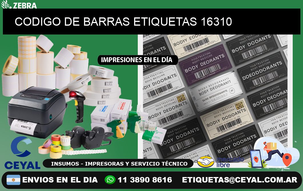 CODIGO DE BARRAS ETIQUETAS 16310