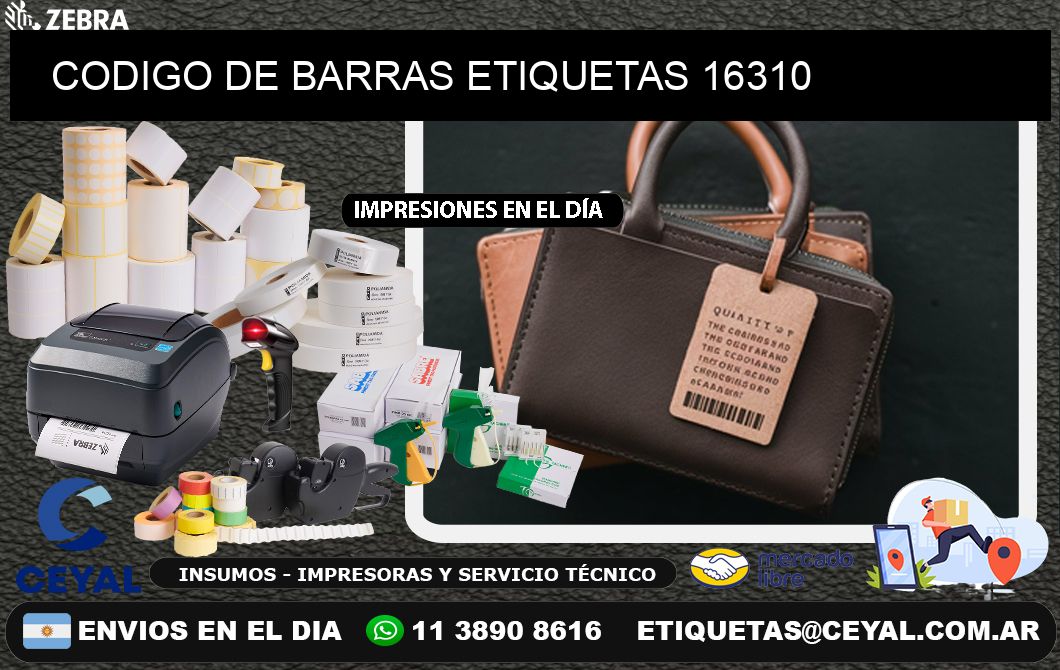 CODIGO DE BARRAS ETIQUETAS 16310