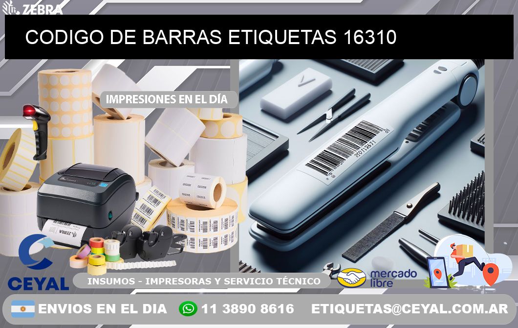 CODIGO DE BARRAS ETIQUETAS 16310