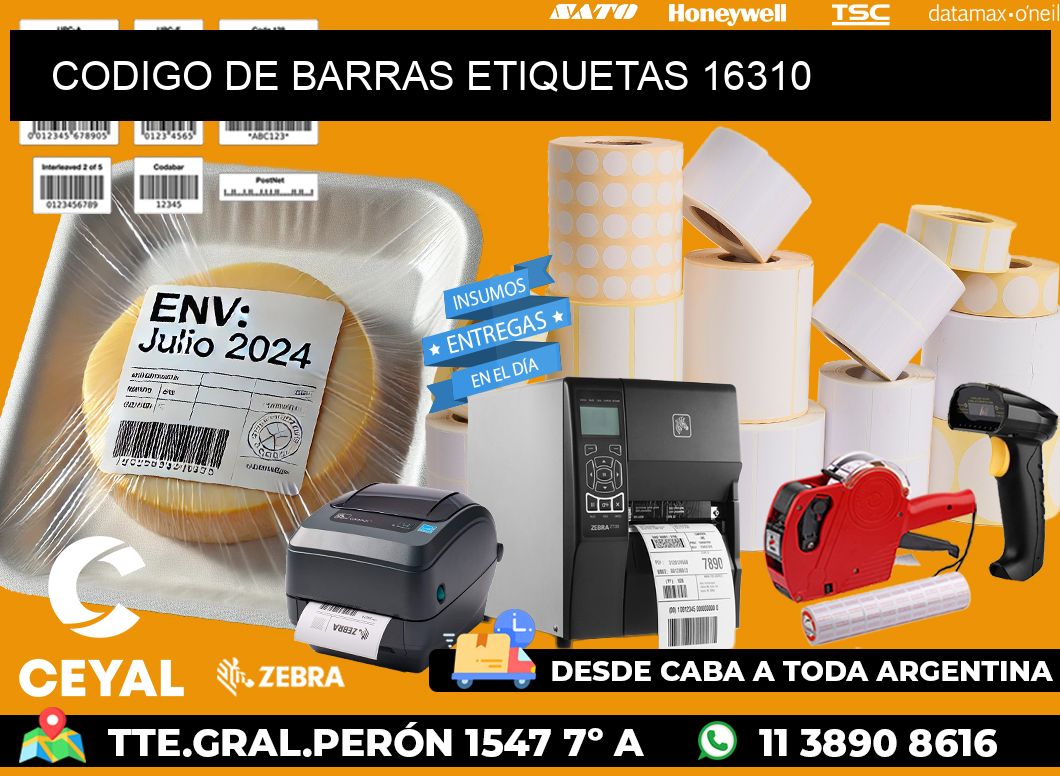 CODIGO DE BARRAS ETIQUETAS 16310