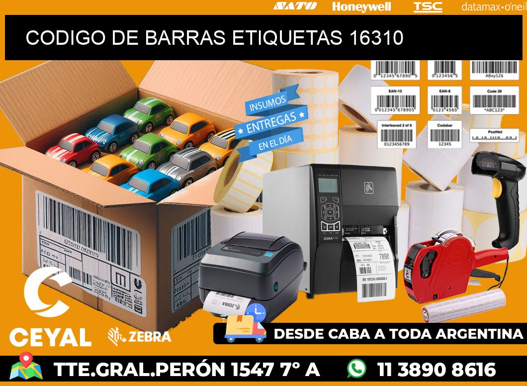 CODIGO DE BARRAS ETIQUETAS 16310