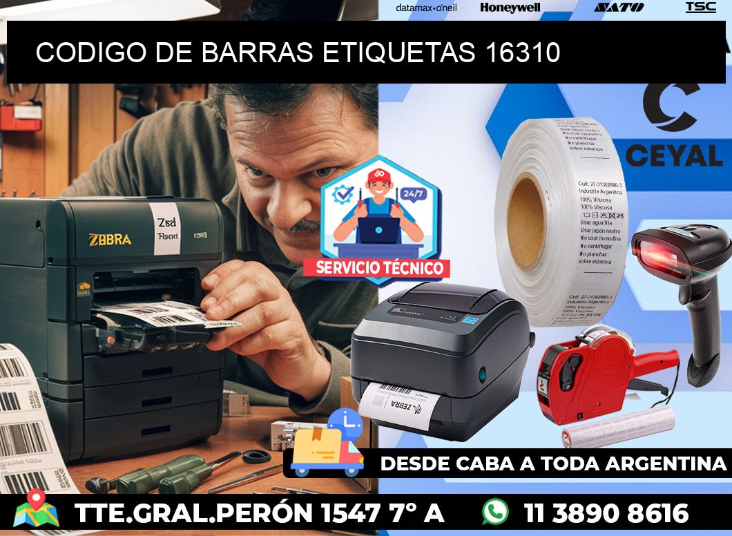 CODIGO DE BARRAS ETIQUETAS 16310