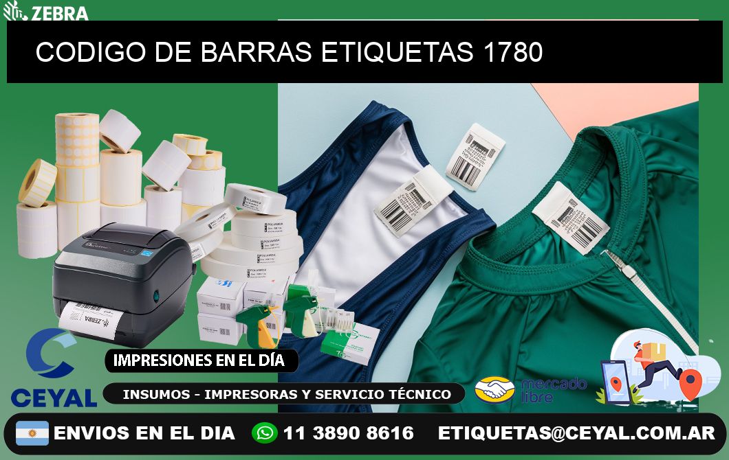 CODIGO DE BARRAS ETIQUETAS 1780